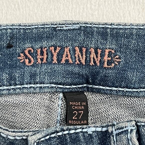 Shyanne Blue Medium Wash High Rise Bootcut Denim 33” Jeans Cowboy Western 27 Reg - Picture 3 of 9